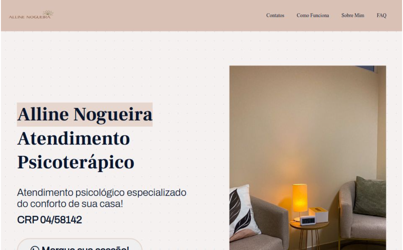 Site criado para Psicóloga aline